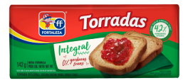Embalagem de Fortaleza Torrada Integral 142g
