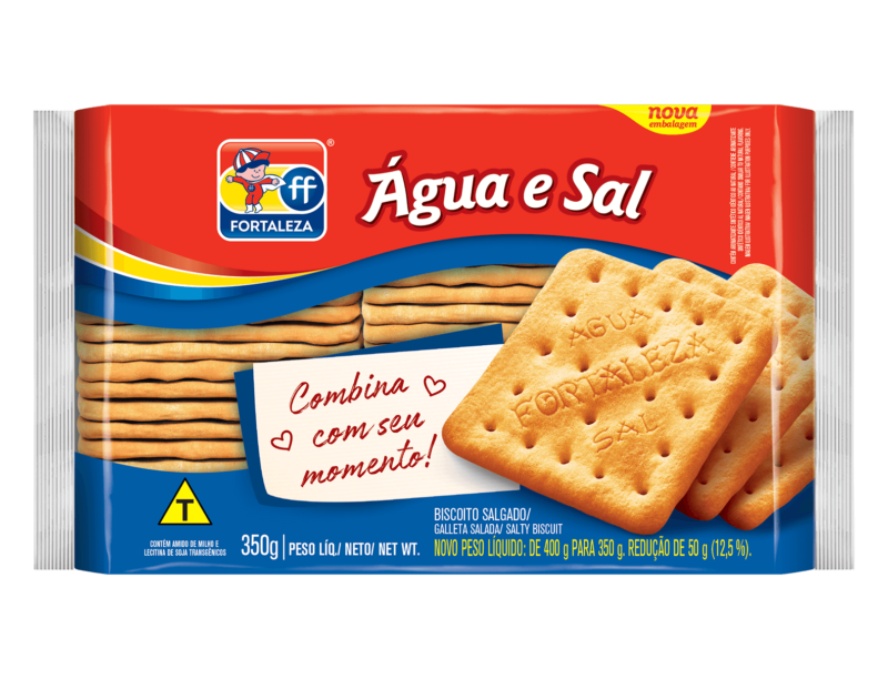 Fortaleza Galleta Salada Água e Sal 350g