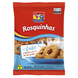 Embalagem de Biscoito Doce Rosquinha sabor Leite Fortaleza 300g